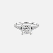  The Jade Princess Moissanite Ring 14k White Gold 001