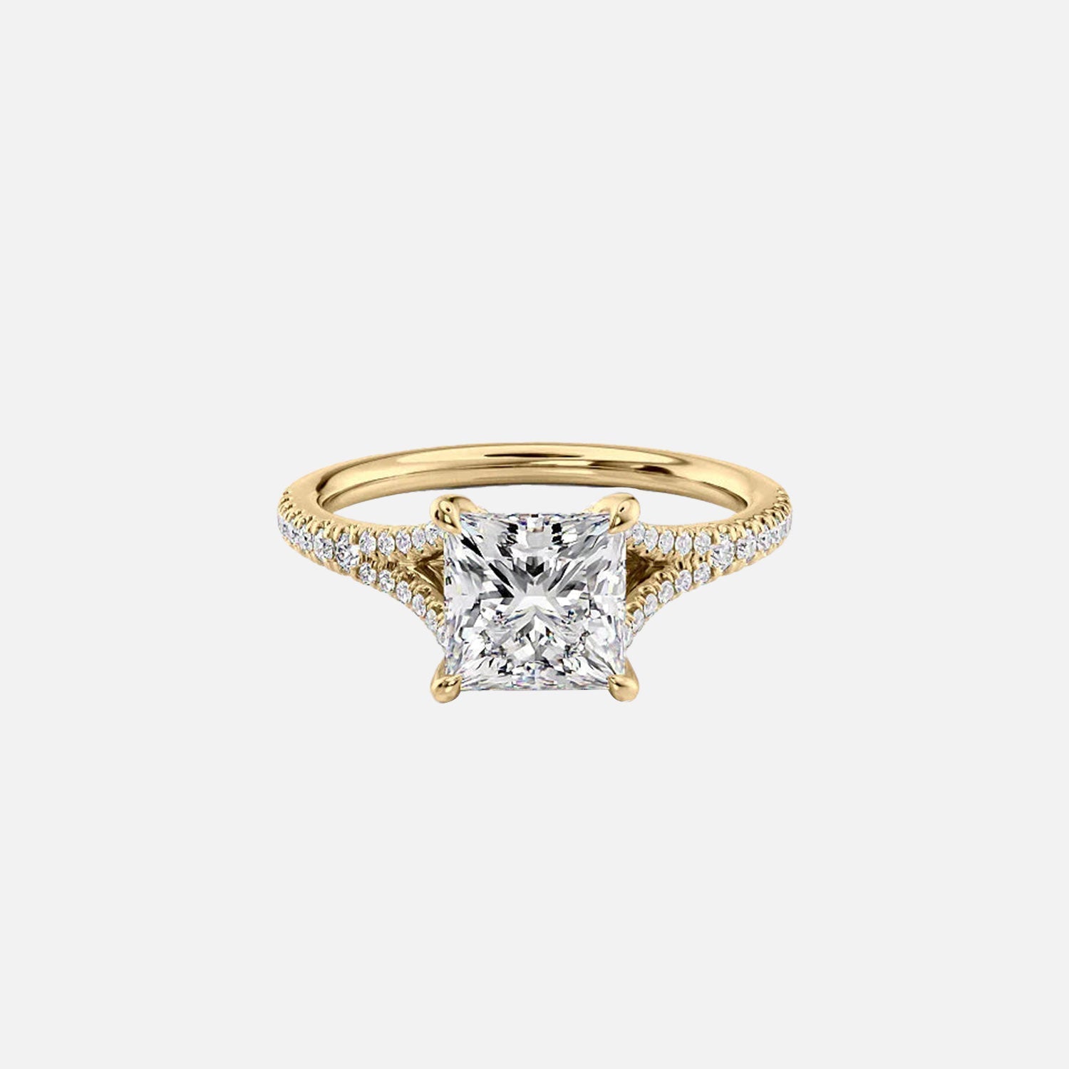 The Jade Princess Moissanite Ring 14k Yellow Gold 001