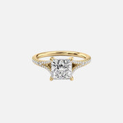 The Jade Princess Moissanite Ring 14k Yellow Gold 001