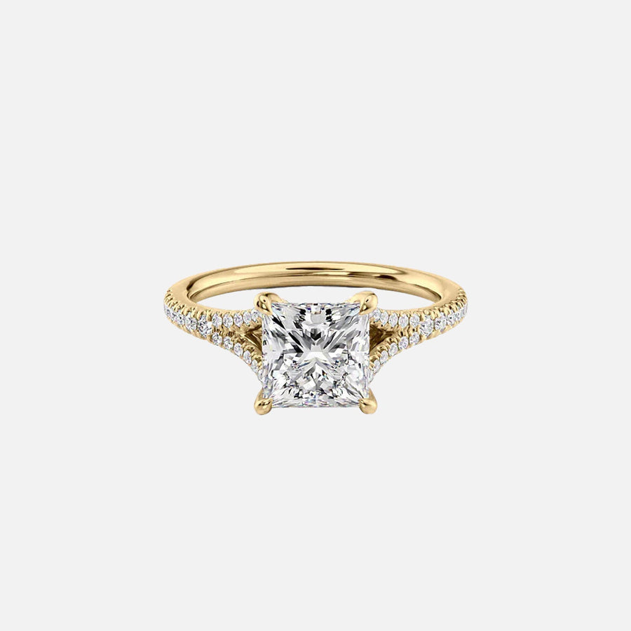 The Jade Princess Moissanite Ring 14k Yellow Gold 001