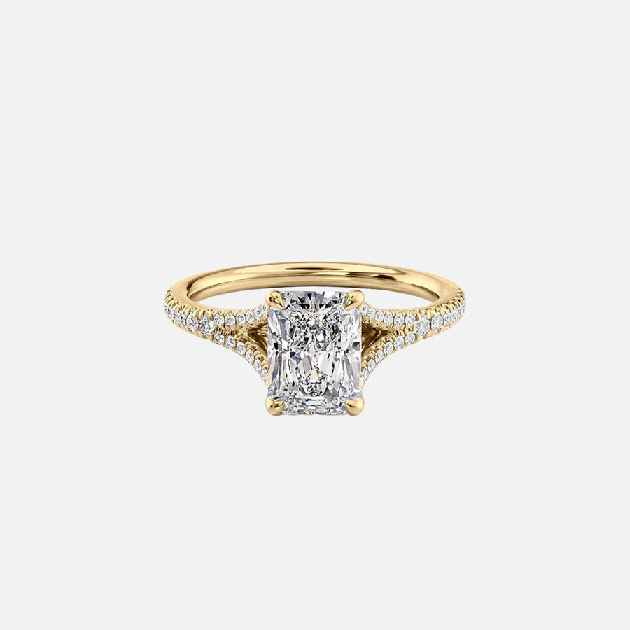The Jade Radiant Lab Diamond Ring 14k Yellow Gold 001