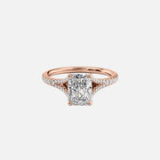  The Jade Radiant Lab Diamond Ring 18k Rose Gold 001