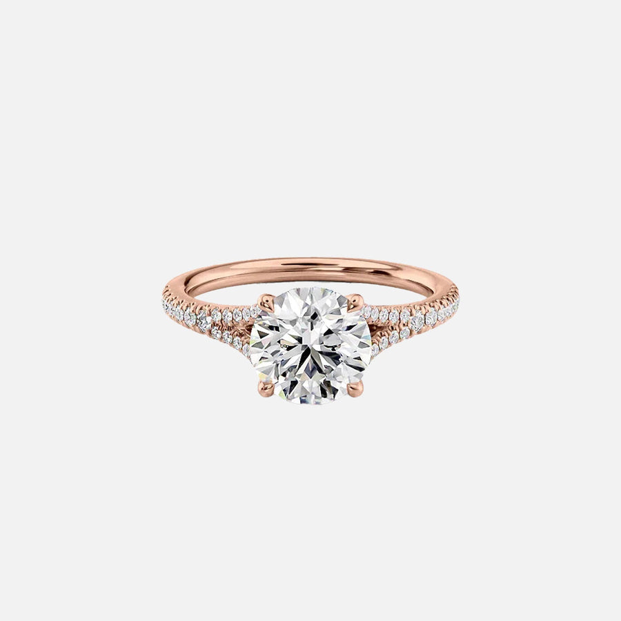  The Jade Round Lab Diamond Ring 14k Rose Gold 001