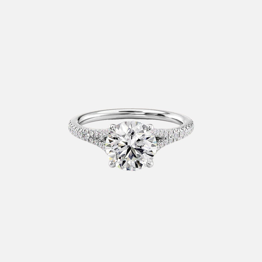  The Jade Round Lab Diamond Ring 18k White Gold 001