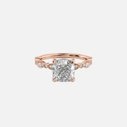  The Jasmine Cushion Lab Diamond Ring 14k Rose Gold 001