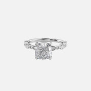  The Jasmine Cushion Lab Diamond Ring 18k White Gold 001