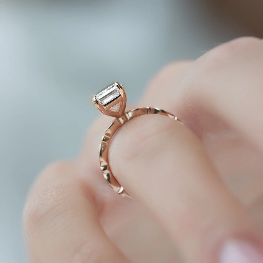  The Jasmine Emerald Lab Diamond Ring 14k Rose Gold 005 Final