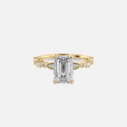 The Jasmine Emerald Lab Diamond Ring 14k Yellow Gold 001