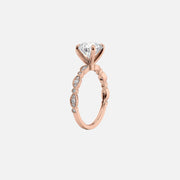  The Jasmine Oval Lab Diamond Ring 14k Rose Gold 002