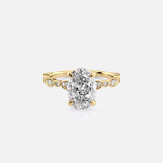 The Jasmine Oval Lab Diamond Ring 14k Yellow Gold 001