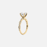  The Jasmine Oval Lab Diamond Ring 14k Yellow Gold 002