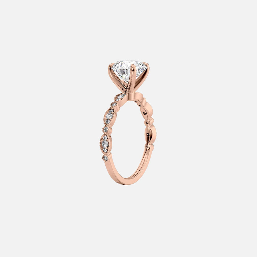  The Jasmine Oval Lab Diamond Ring 18k Rose Gold 002