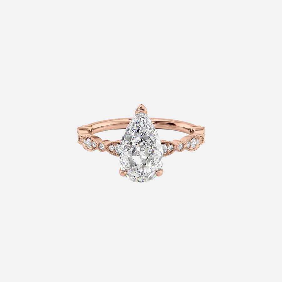  The Jasmine Pear Lab Diamond Ring 14k Rose Gold 001