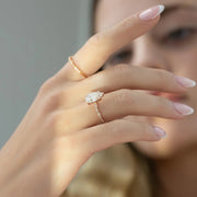  The Jasmine Pear Lab Diamond Ring 14k Rose Gold 004 Final