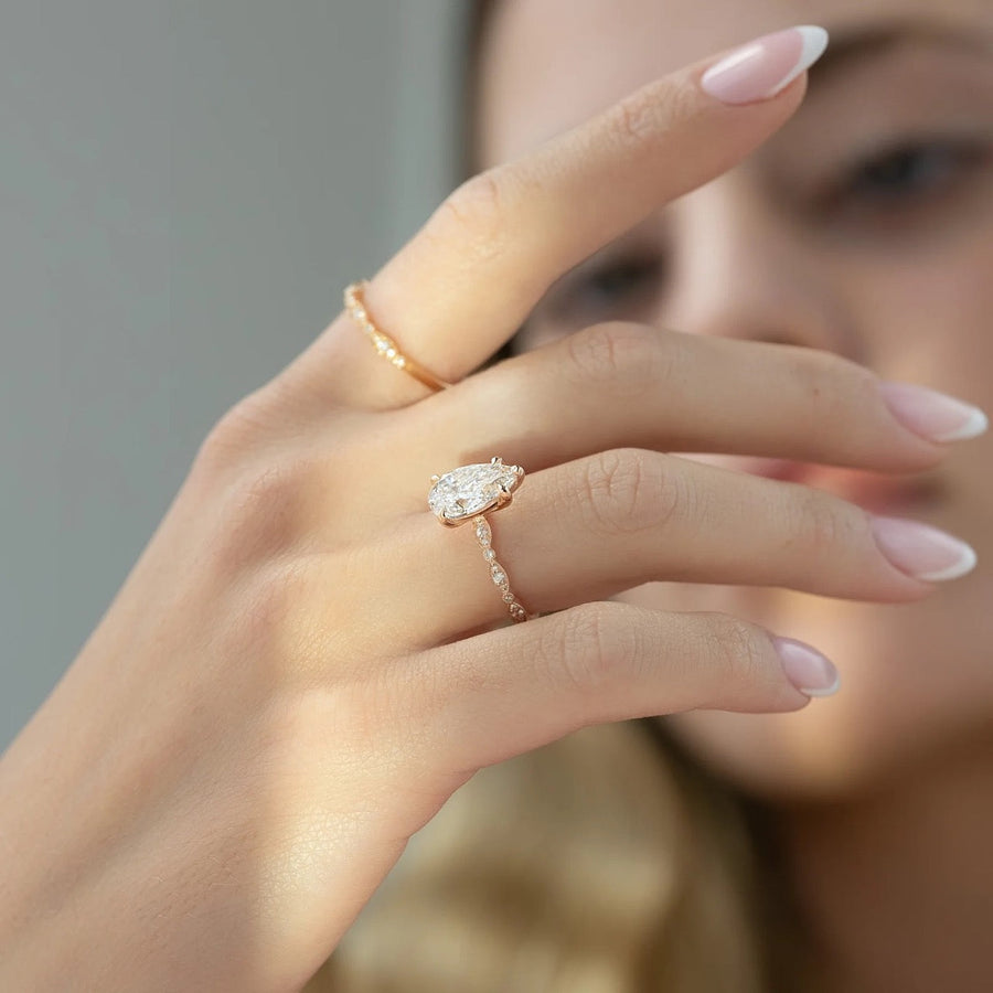  The Jasmine Pear Lab Diamond Ring 14k Rose Gold 004 Final