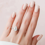  The Jasmine Pear Lab Diamond Ring 18k White Gold 003