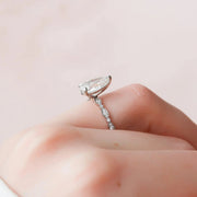  The Jasmine Pear Lab Diamond Ring 18k White Gold 004 Final