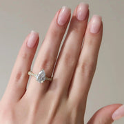  The Jasmine Pear Lab Diamond Ring 18k Yellow Gold 003