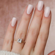  The Jasmine Princess Moissanite Ring 14k Rose Gold 003