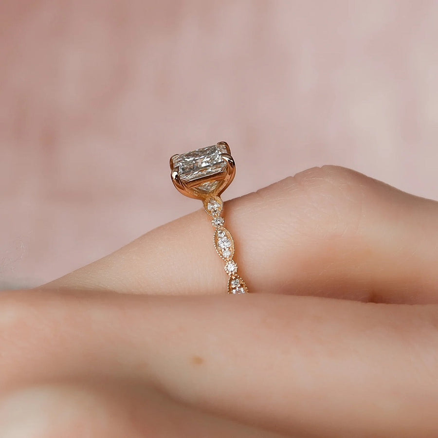  The Jasmine Princess Moissanite Ring 14k Rose Gold 004 Final