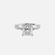  The Jasmine Princess Moissanite Ring 14k White Gold 001