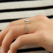  The Jasmine Princess Moissanite Ring 18k White Gold 004