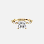  The Jasmine Princess Moissanite Ring 18k Yellow Gold 001
