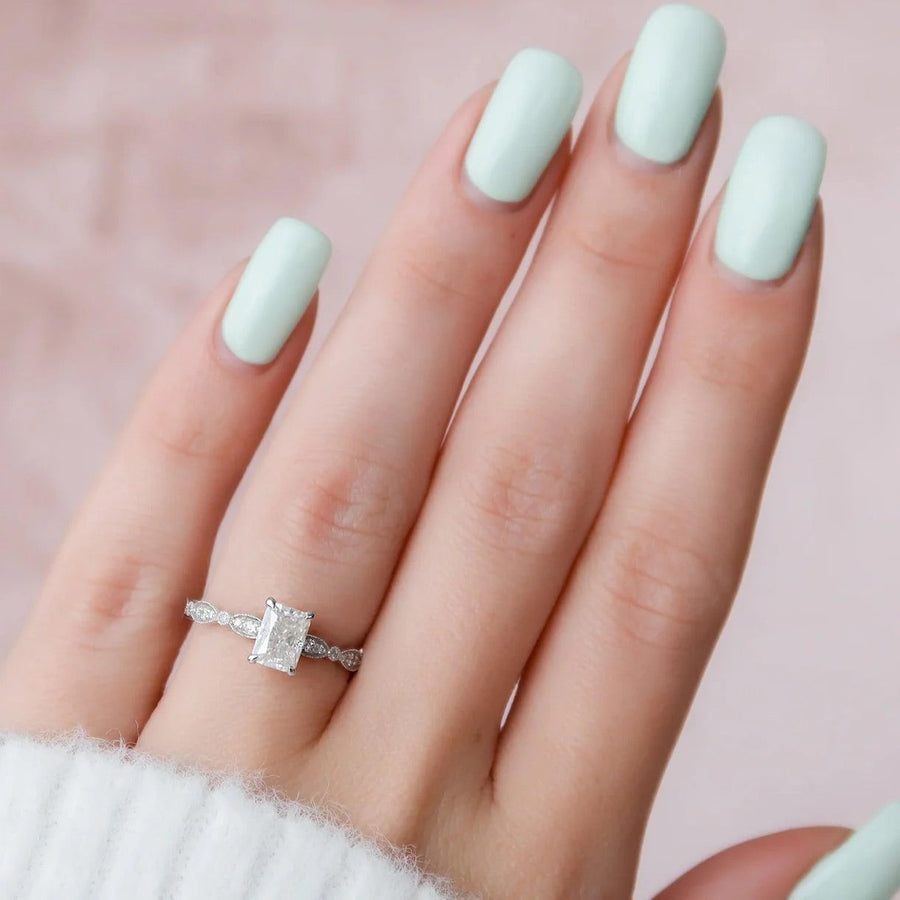  The Jasmine Radiant Lab Diamond Ring 18k White Gold 003