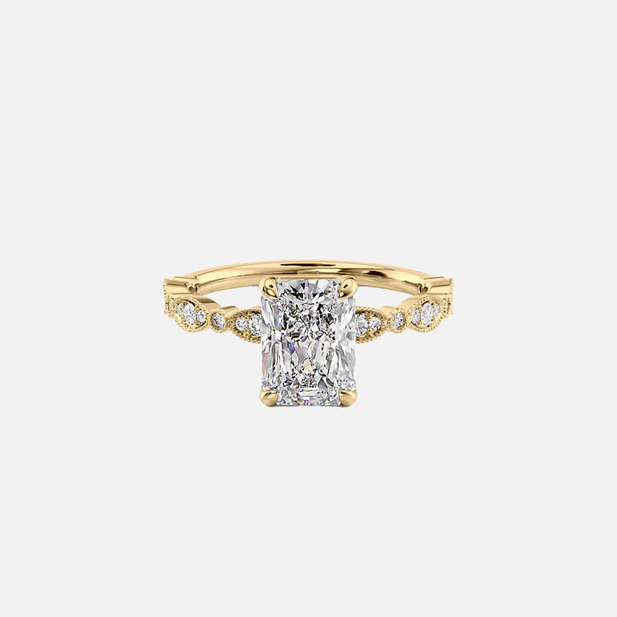  The Jasmine Radiant Lab Diamond Ring 18k Yellow Gold 001