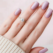  The Jasmine Round Lab Diamond Ring 14k Yellow Gold 003