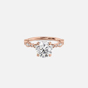  The Jasmine Round Lab Diamond Ring 18k Rose Gold 001