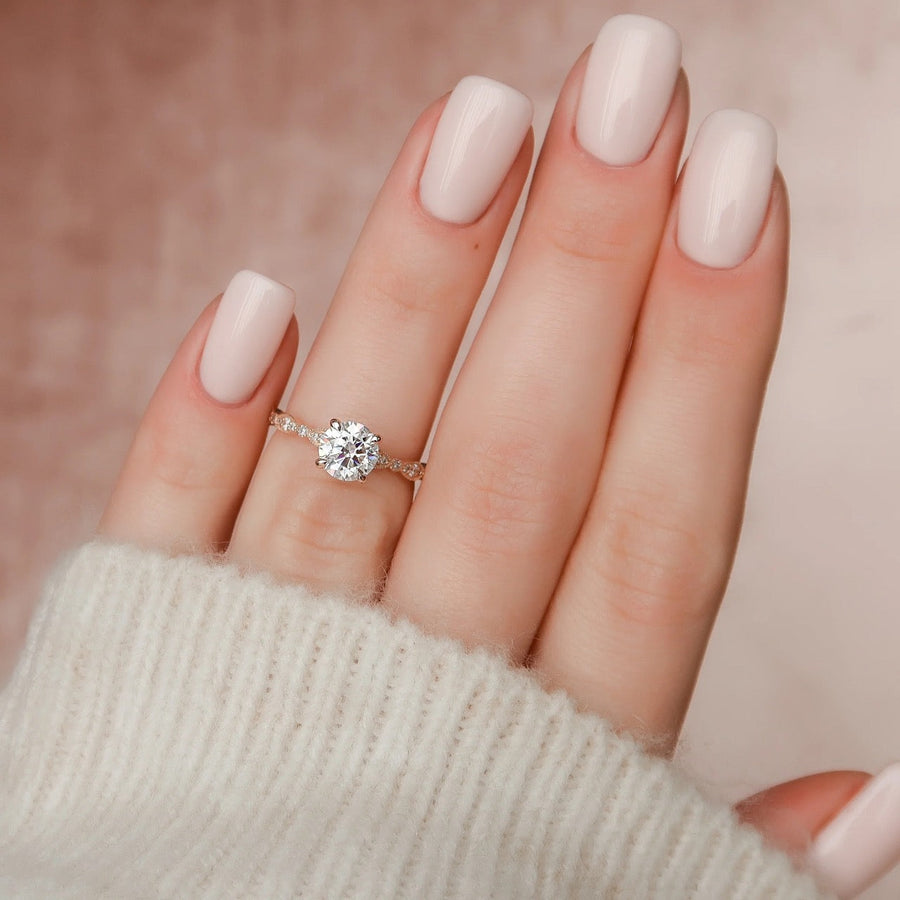  The Jasmine Round Lab Diamond Ring 18k Rose Gold 003