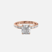  The Jennifer Cushion Lab Diamond Ring 14k Rose Gold 001
