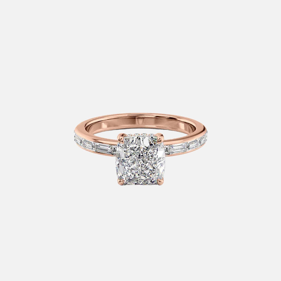  The Jennifer Cushion Lab Diamond Ring 14k Rose Gold 001