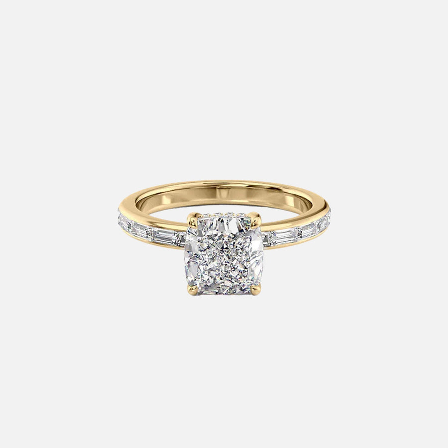 The Jennifer Cushion Lab Diamond Ring 14k Yellow Gold 001