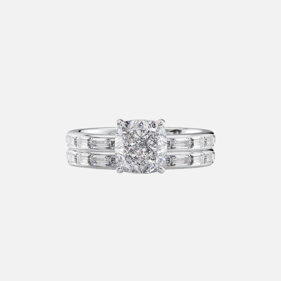  The Jennifer Cushion Lab Diamond Ring 18k White Gold 003