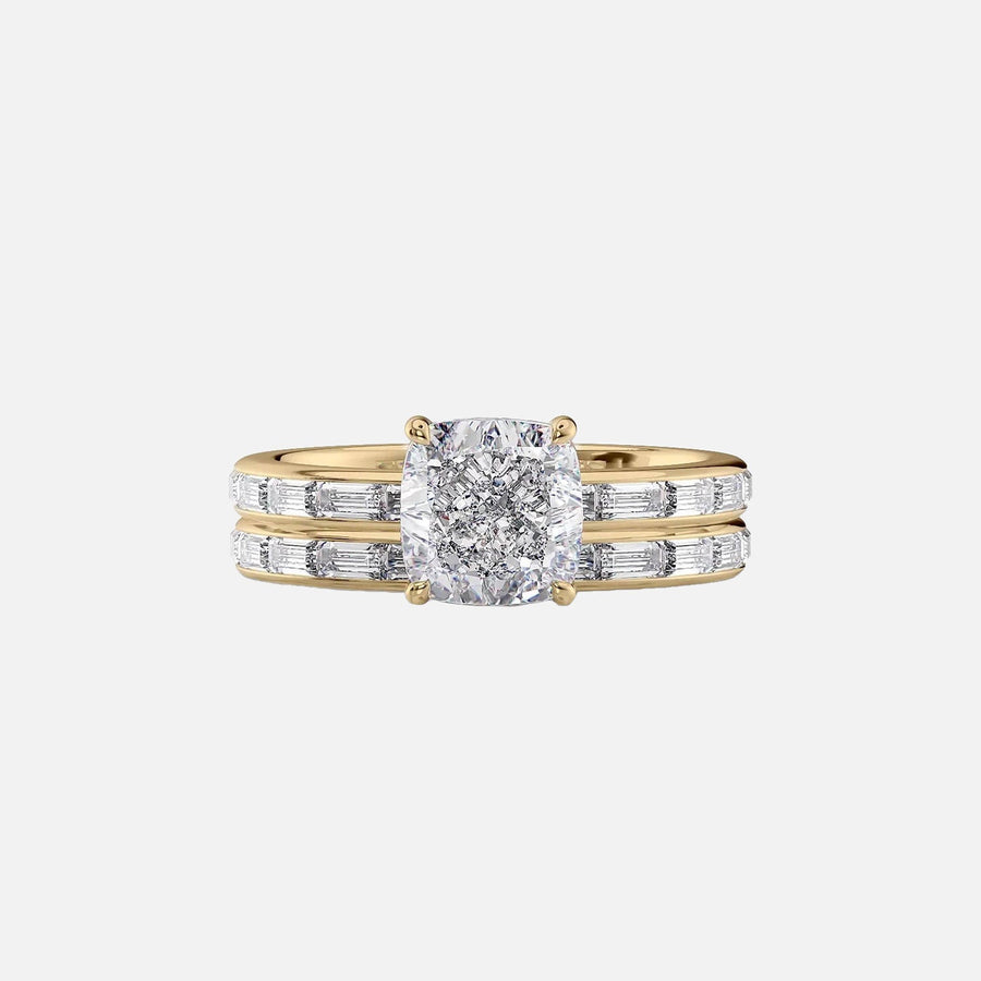  The Jennifer Cushion Lab Diamond Ring 18k Yellow Gold 003