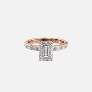  The Jennifer Emerald Lab Diamond Ring 14k Rose Gold 001