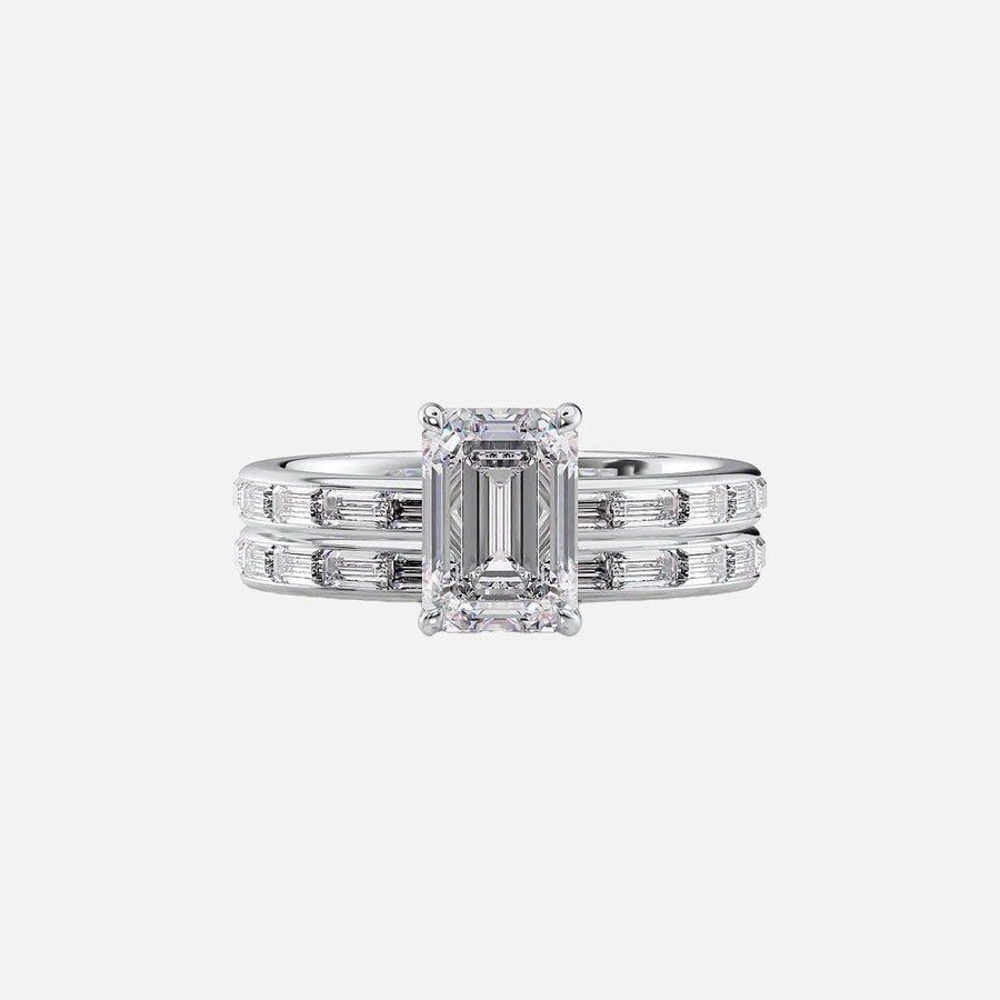  The Jennifer Emerald Lab Diamond Ring 14k White Gold 003