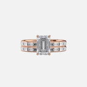  The Jennifer Emerald Lab Diamond Ring 18k Rose Gold 003