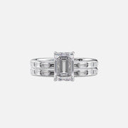  The Jennifer Emerald Lab Diamond Ring 18k White Gold 003