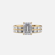  The Jennifer Emerald Lab Diamond Ring 18k Yellow Gold 003