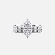  The Jennifer Marquise Moissanite Ring 18k White Gold 003