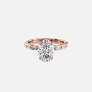  The Jennifer Oval Moissanite Ring 14k Rose Gold 001