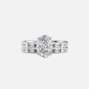  The Jennifer Oval Moissanite Ring 14k White Gold 003