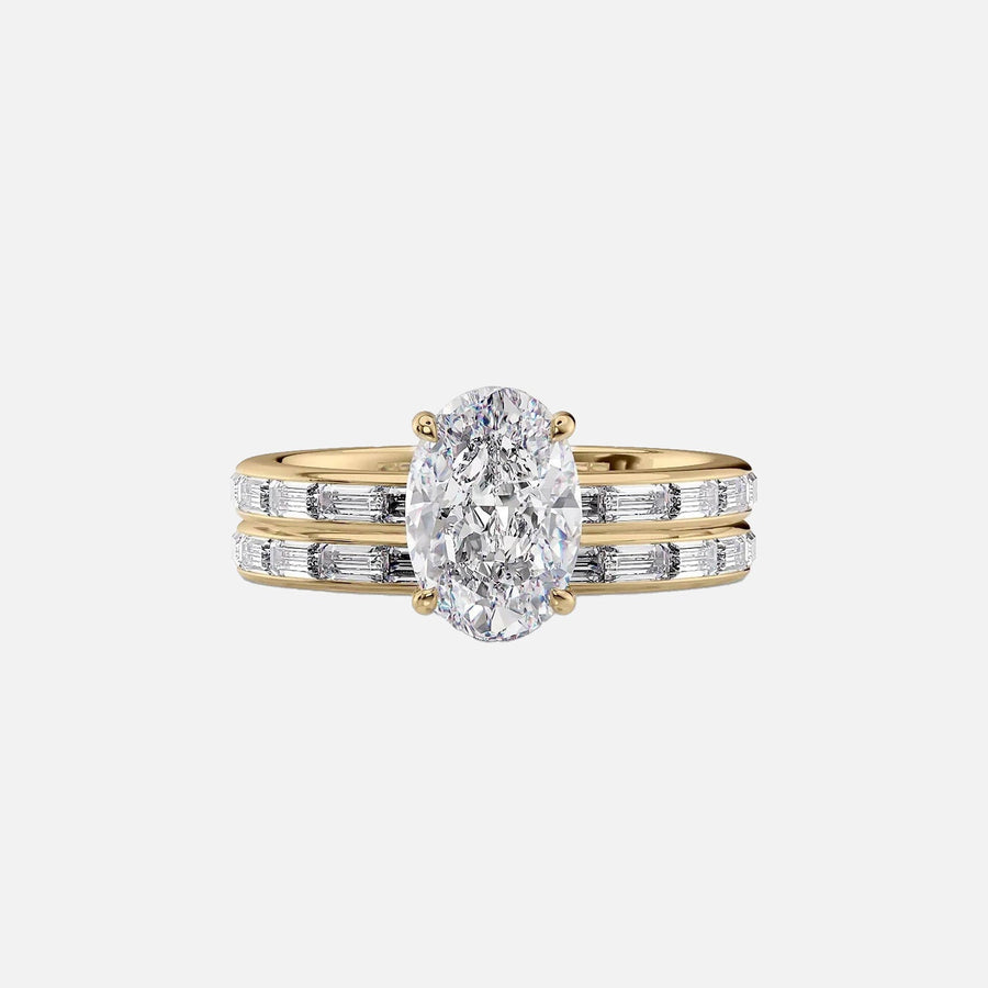  The Jennifer Oval Moissanite Ring 14k Yellow Gold 003