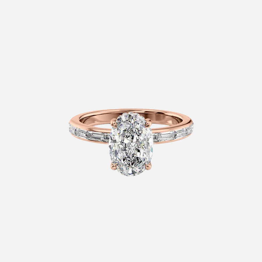  The Jennifer Oval Moissanite Ring 18k Rose Gold 001