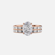  The Jennifer Oval Moissanite Ring 18k Rose Gold 003