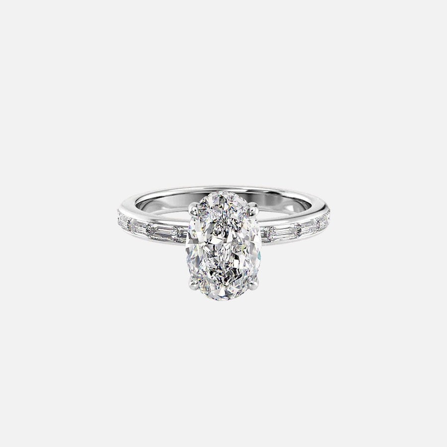  The Jennifer Oval Moissanite Ring 18k White Gold 001