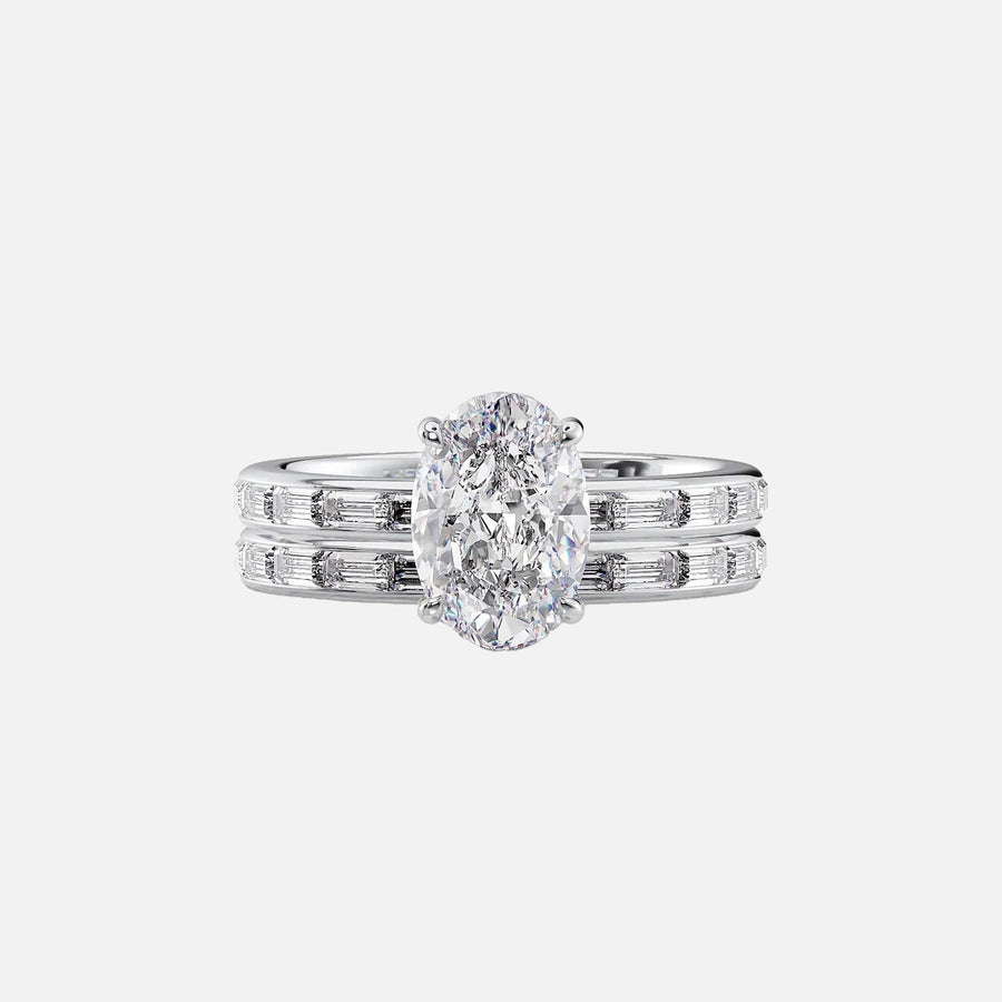  The Jennifer Oval Moissanite Ring 18k White Gold 003